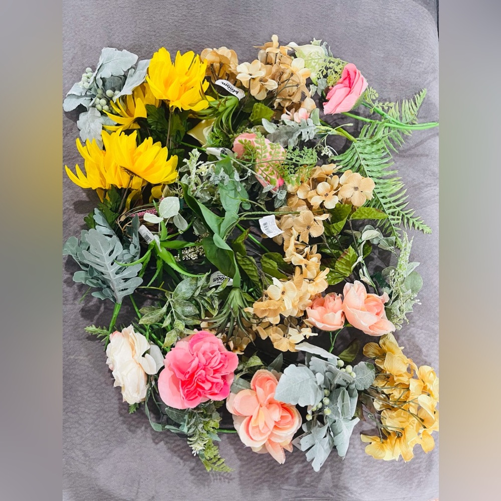 Assorted Fake Flowers - Brand New - Succulent, Rose, Spring Varieties